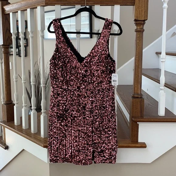 midnight doll sequin dress Midnight Doll Pink Sequin Dress Dillard's